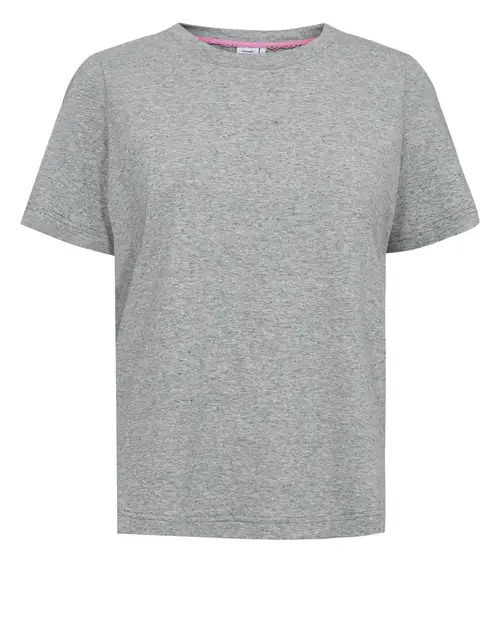 Nümph - NUALIA T-SHIRT - Medium Grey mel - S - Grå - T-Shirts & Tops