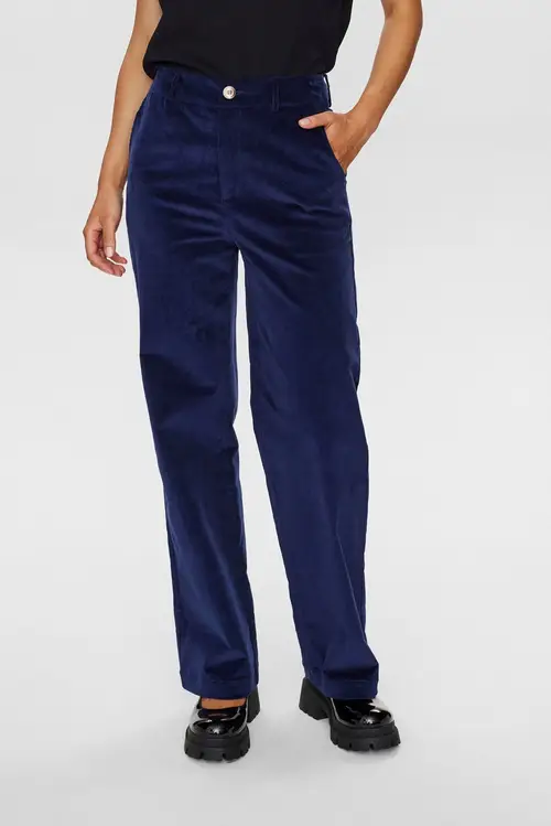 Nümph - NUJOANNA PANTS - Dress Blues - 38 - Blå - Pants