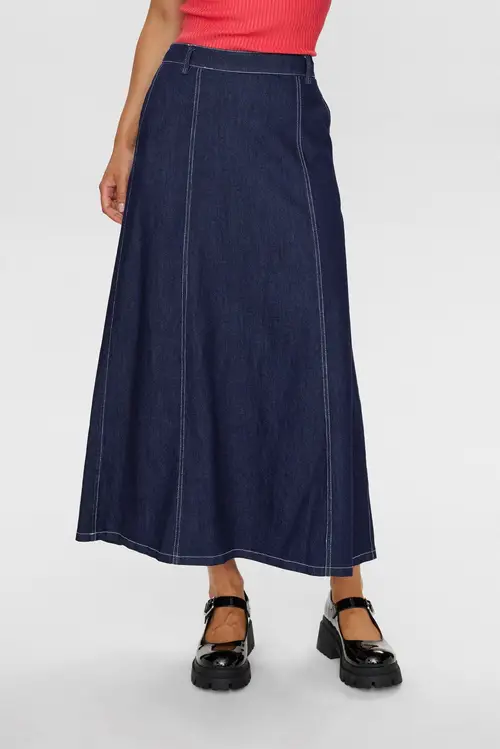 Nümph - NUHAVEN SKIRT - Dark Blue Denim - 36 - Blå - Skirts