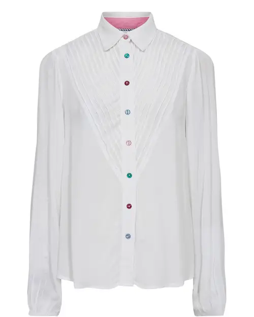 Nümph - NUINDY SHIRT - Bright White - 34 - Hvid - Shirt