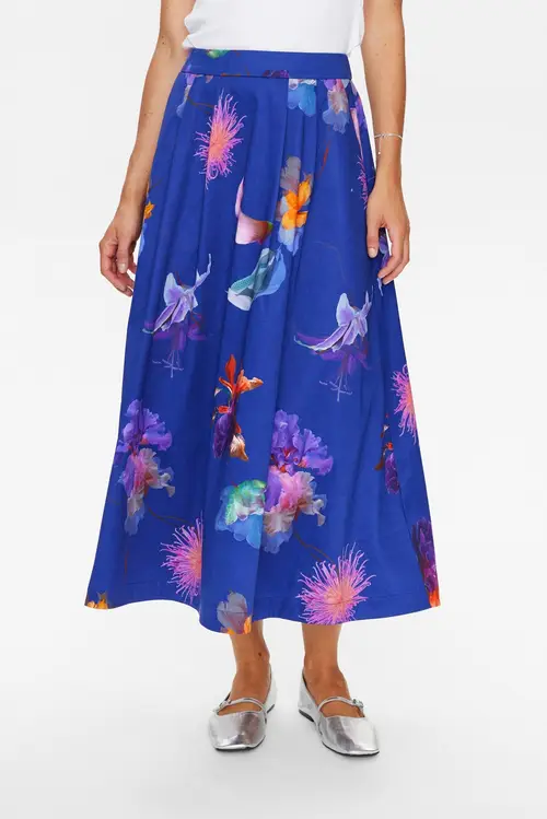 Nümph - NUGARDEN SKIRT - Clematis Blue - 34 - Blå - Skirts