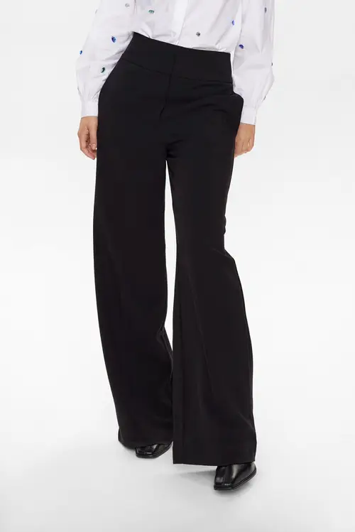 Nümph - NUBUSSY PANT - Caviar - 34 - Sort - Pants