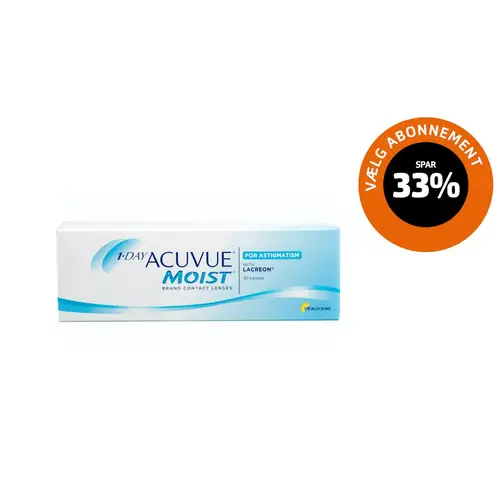 1-day ACUVUE® Moist for astigmatism Toriske / Astigmatiske Endagslinser