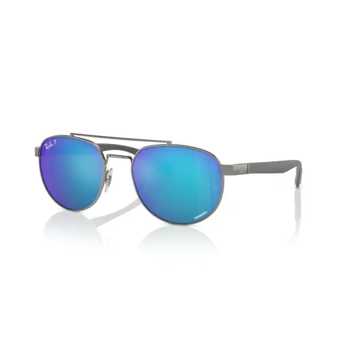 Ray-Ban Chromance RB3736CH - Runde Grå Polariserede og Spejlvendte Linser