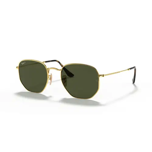 Ray-Ban Hexagonal Flat Lenses RB3548N - Runde Guld Polariserede Linser