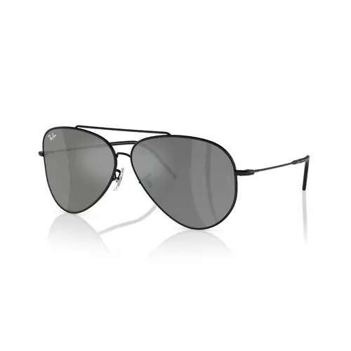 Ray-Ban Aviator Reverse RBR0101S - Firkantede Sort Spejlede Linser