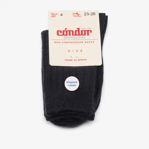 bisgaard x Cóndor merino wool rib short socks azul oscuro - 3-4Y