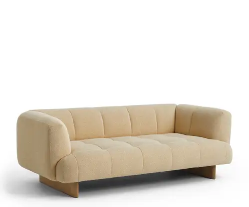 HAY Quilton Lift 2 Personers Sofa - Eg - Artaglia Stof - Ocre white 857