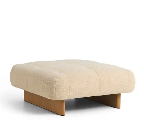 HAY Quilton Lift Ottoman - Eg - Artaglia Stof - Ocre white 857