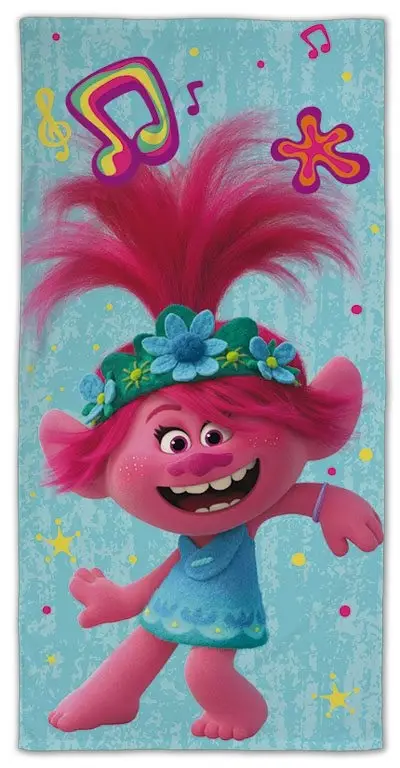 Badehåndklæde - Trolls Poppy - 70x140 cm - 100% Bomuld