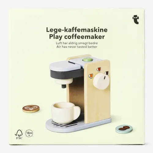 Legekaffemaskine i træ