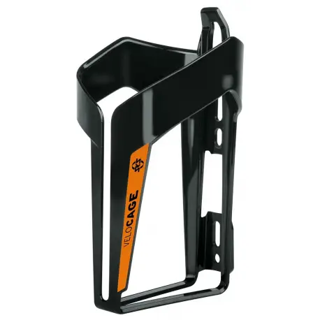 Sks Velocage flaskeholder, glossy sort/orange