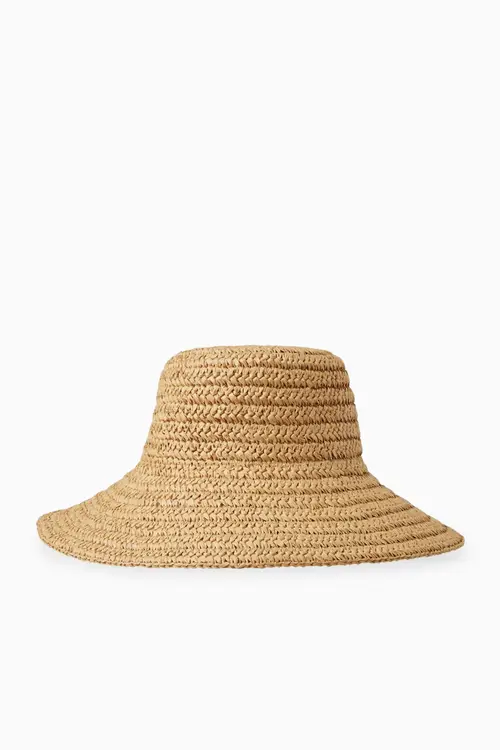 STRAW BUCKET HAT