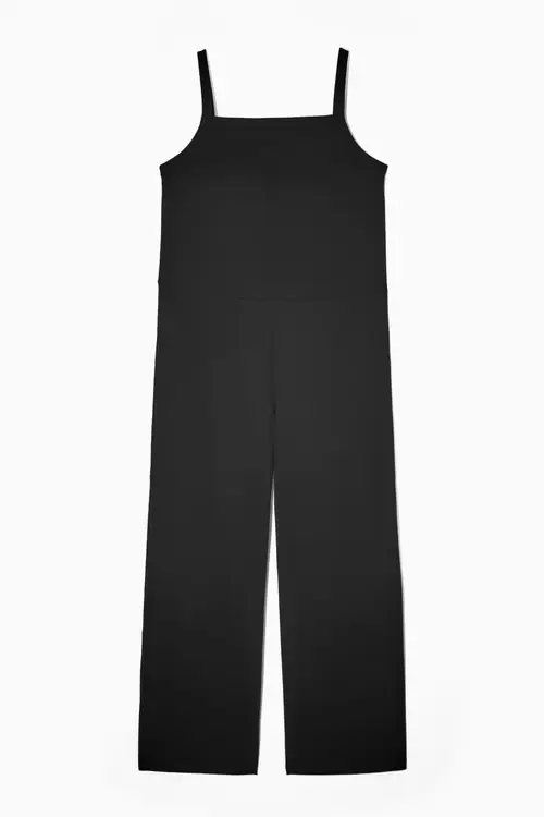 SQUARE-NECK JERSEY JUMPSUIT