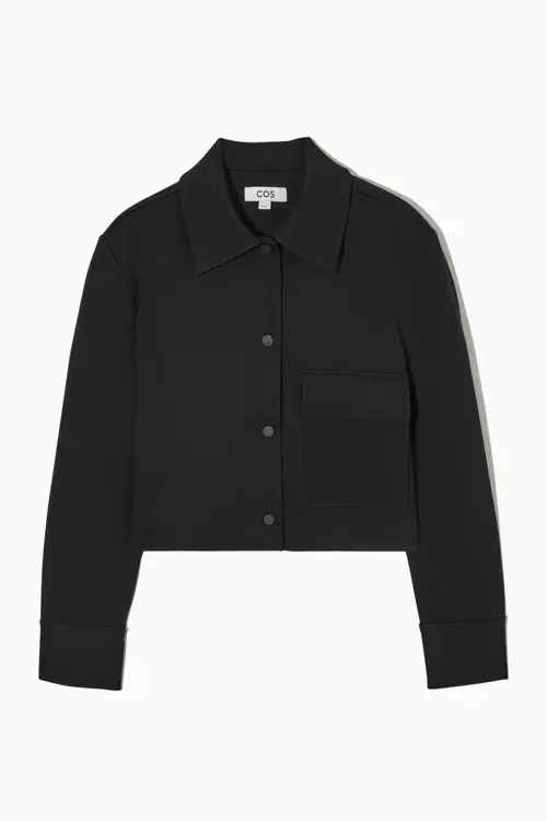 CROPPED TWILL JACKET