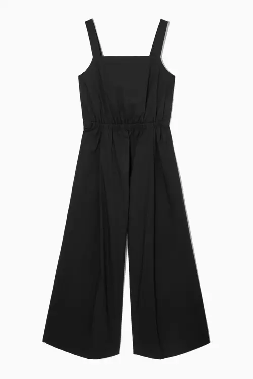 BOW-BACK WIDE-LEG JUMPSUIT