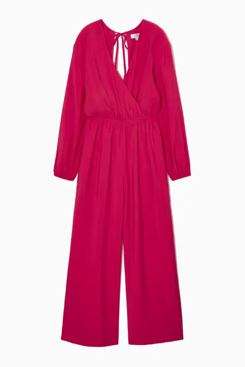 OPEN-BACK WIDE-LEG JUMPSUIT