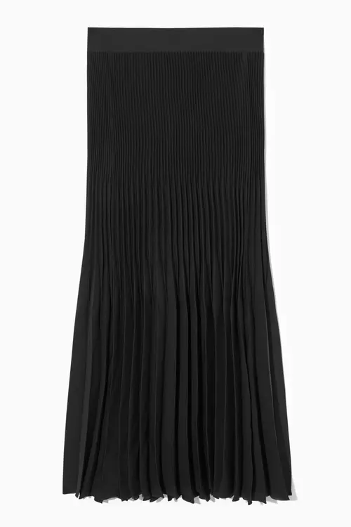 PLEATED MIDI SKIRT