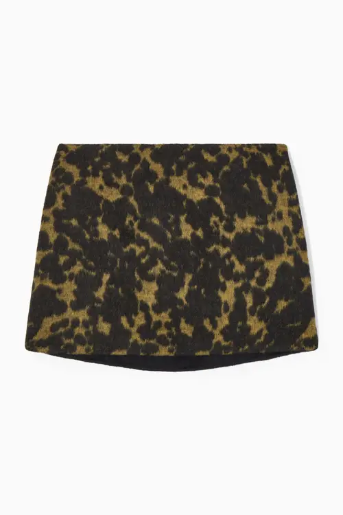 WOOL-JACQUARD MINI SKIRT