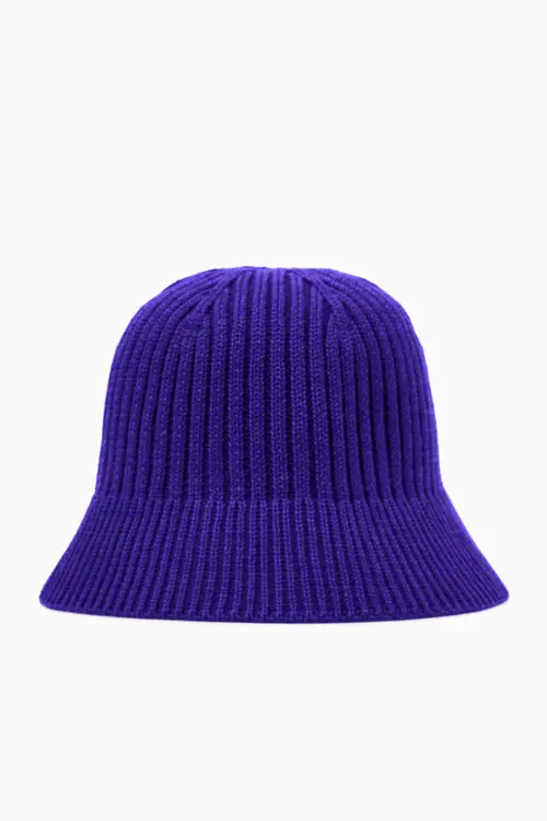 RIBBED MERINO WOOL BUCKET HAT