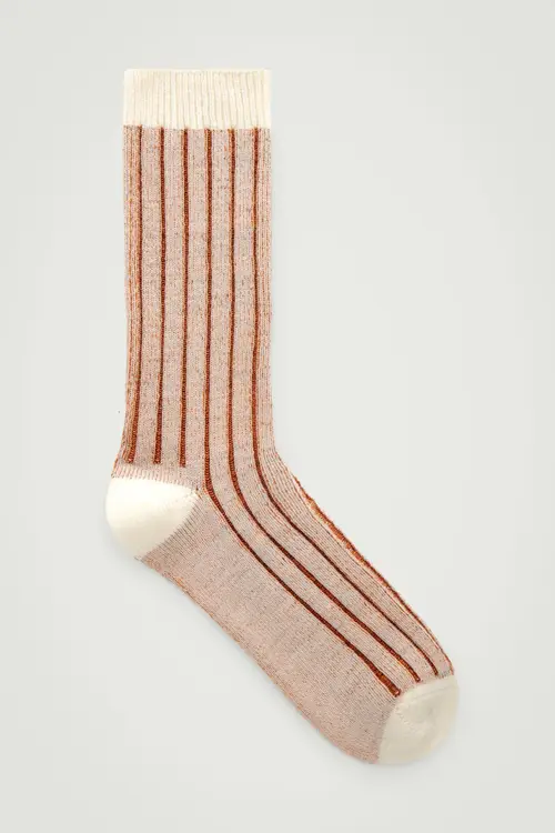 CHUNKY RIBBED WOOL SOCKS