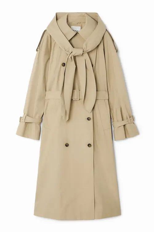 HOODED TRENCH COAT