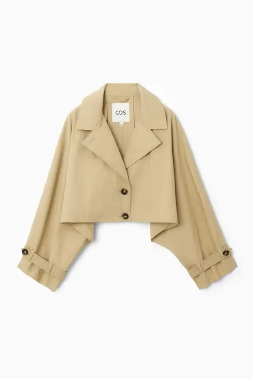 CROPPED HYBRID TRENCH COAT