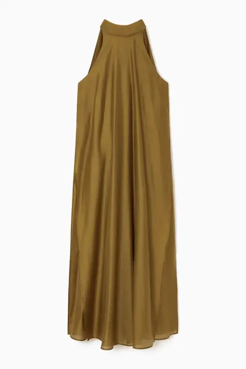 HALTERNECK A-LINE MAXI DRESS