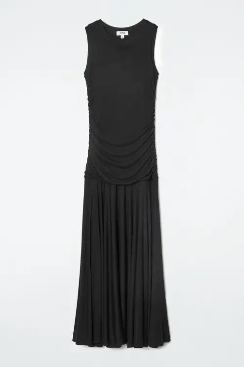 RUCHED MAXI DRESS