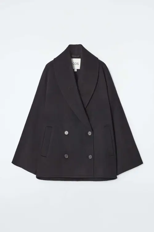 DOUBLE-FACED WOOL PEA COAT