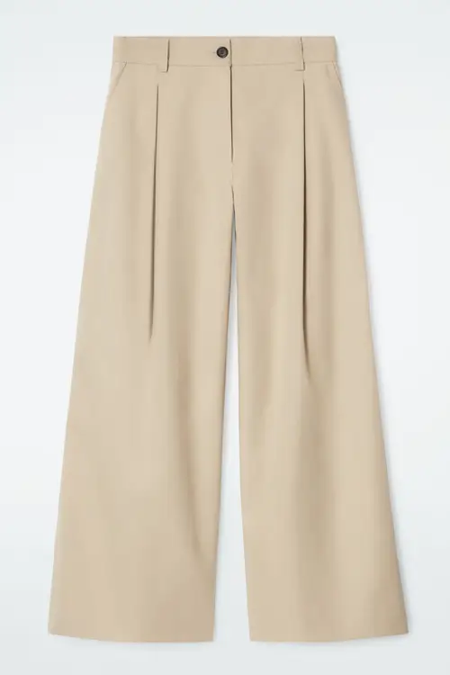 WIDE-LEG COTTON TROUSERS