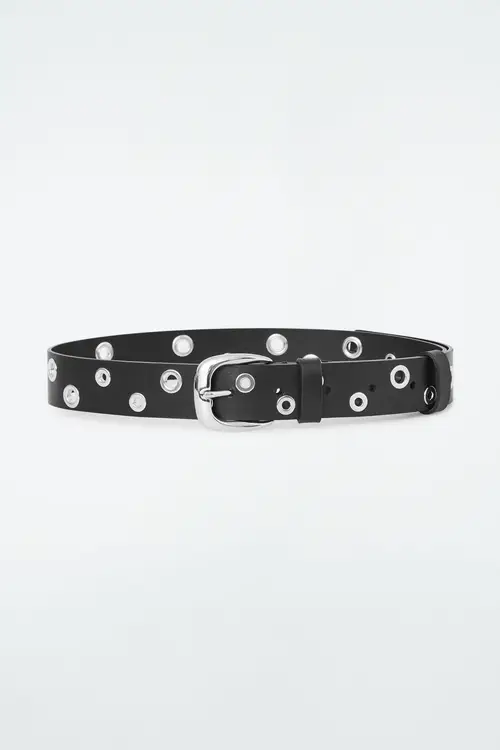 LEATHER EYELET BELT