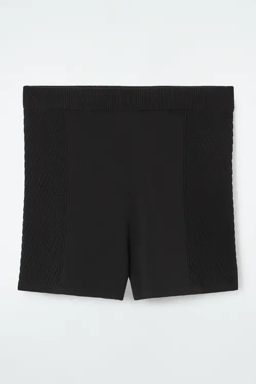 RIBBED-KNIT SHORTS