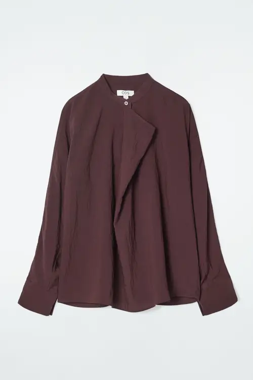 DRAPED-PANEL BLOUSE