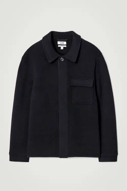 RELAXED DOUBLE-FACED WOOL OVERSHIRT