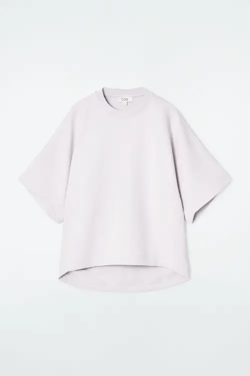 SHORT-SLEEVED JERSEY SWEATSHIRT