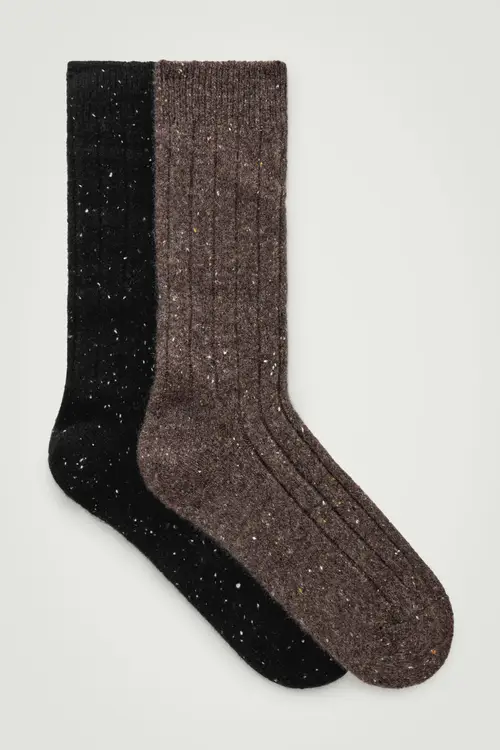 2-PACK CHUNKY CASHMERE SOCKS