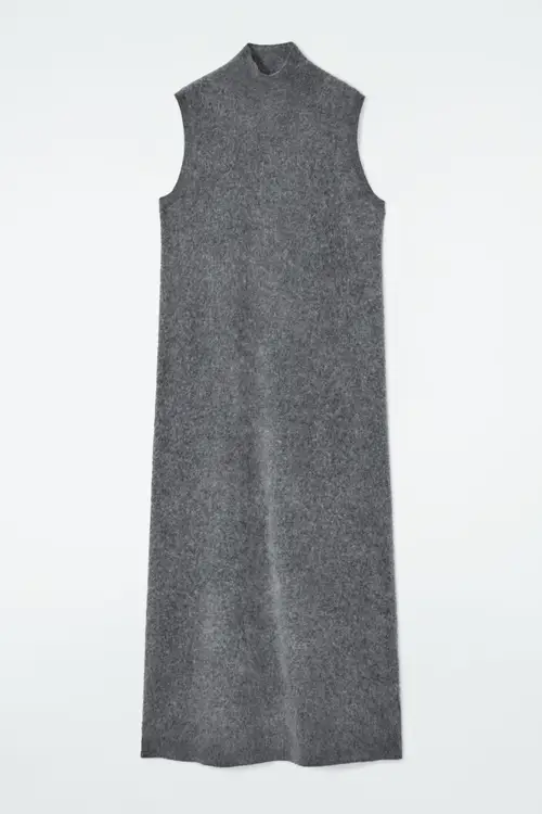 BRUSHED-CASHMERE MAXI DRESS