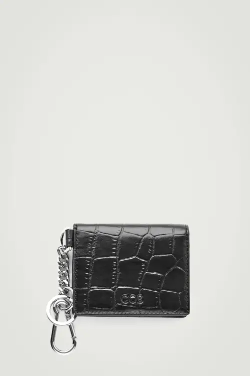 CROC-EFFECT LEATHER WALLET