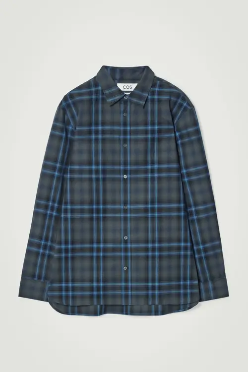 RELAXED CHECKED COTTON SHIRT