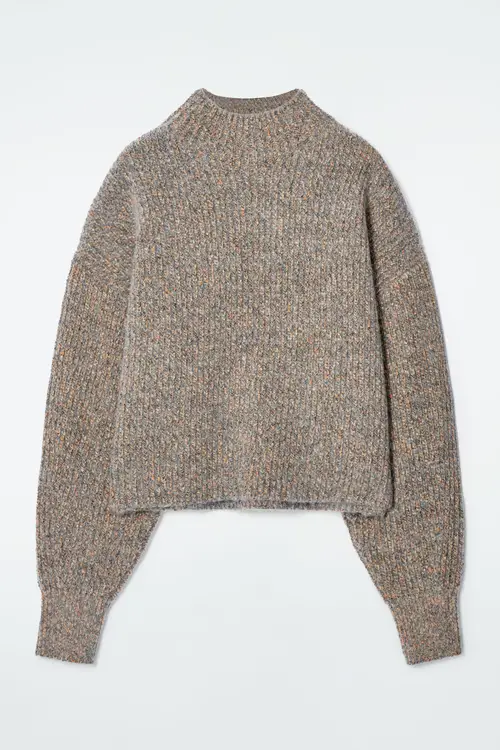 FLECKED TURTLENECK JUMPER