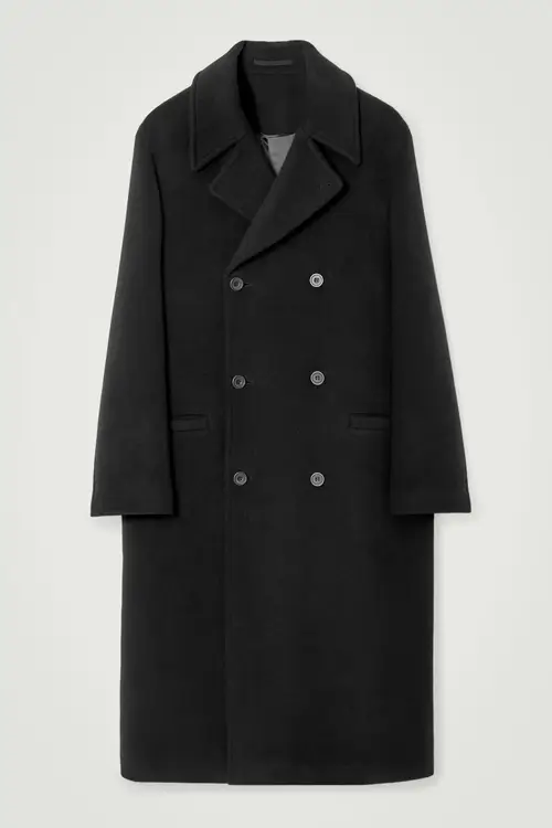 DOUBLE-BREASTED WOOL OVERCOAT