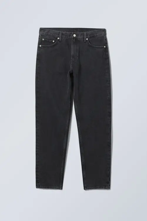 Barrel Relaxed Tapered Jeans - Black