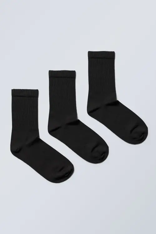 3-pack Sport Socks - Black