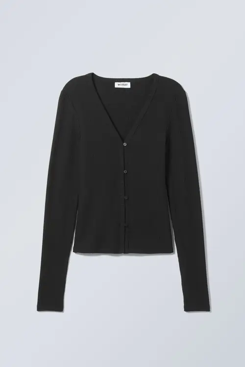 Anais Tight Cardigan - Black