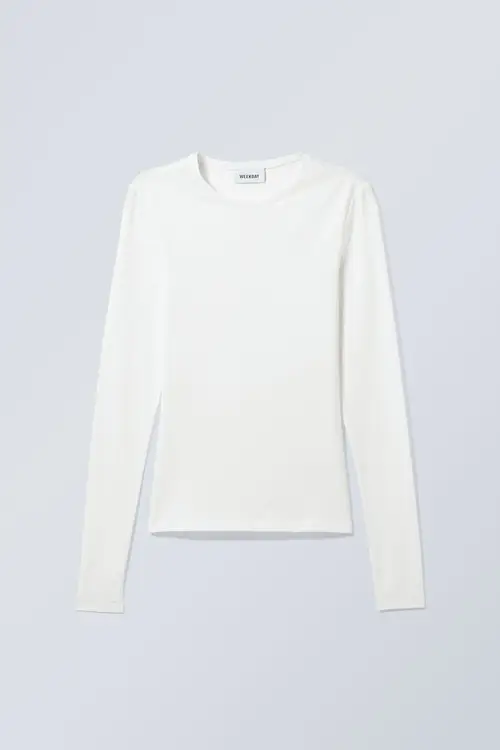 Slim Fitted Long Sleeve - White