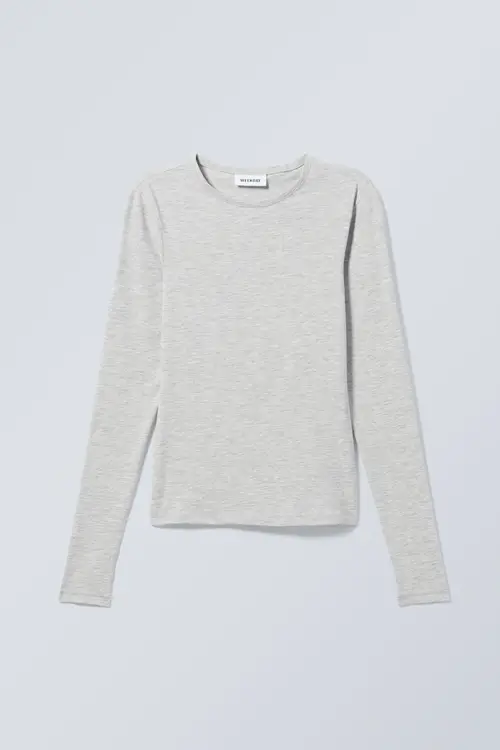 Slim Fitted Long Sleeve - Grey