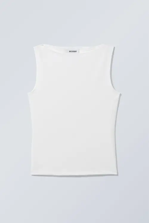 Annie Boatneck Sleeveless top - White