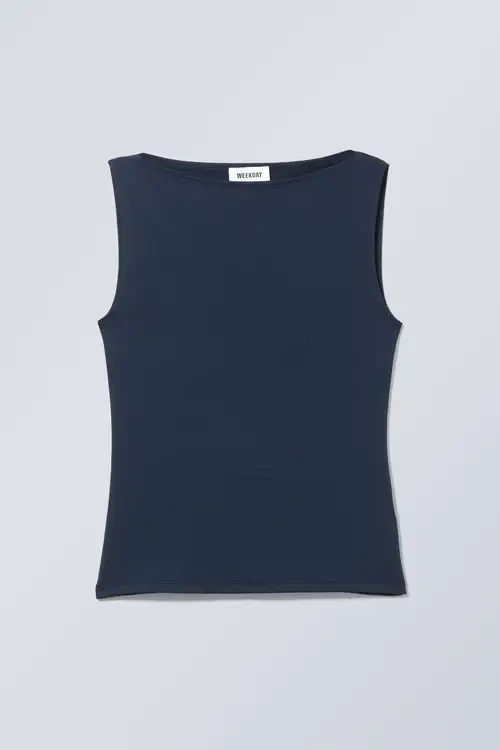 Annie Boatneck Sleeveless top - Blue