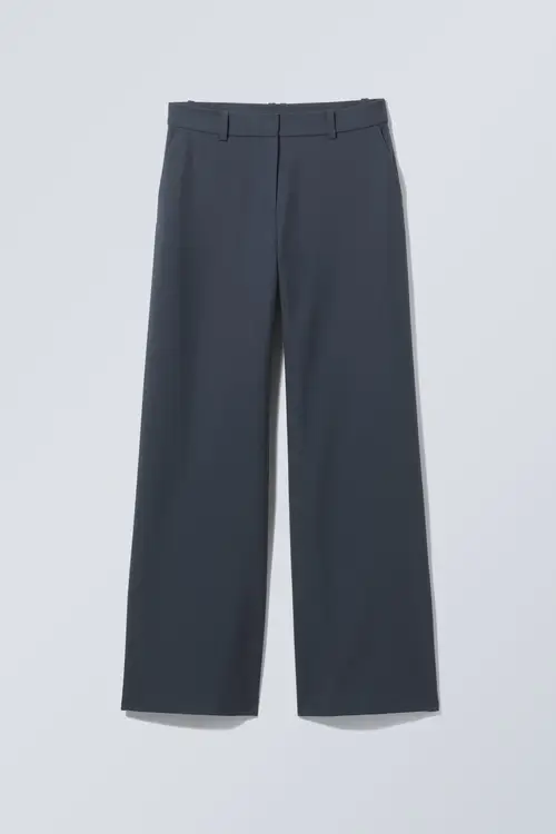 Emily Low Waist Suiting Trousers - Blue